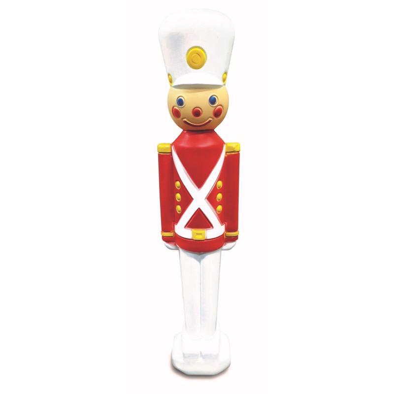 Emery Jensen 31-inch blow mold toy soldier figure, detailed plastic military soldier for display or play.