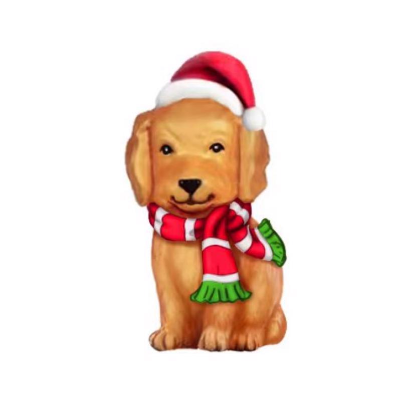 Emery Jensen CMAS GLDN RTRVR SNTA 24-inch blow mold with detailed gold and silver holiday Santa figure.