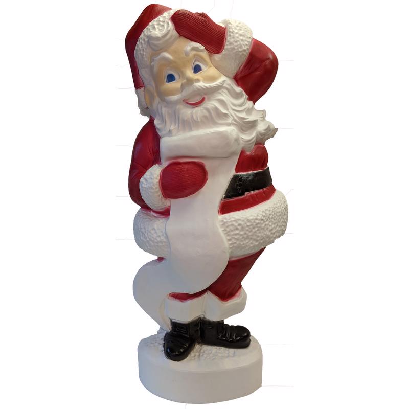 Emery Jensen Santa Blow Mold, 43-inch holiday figure with classic Santa design, perfect for outdoor Christmas decorations.