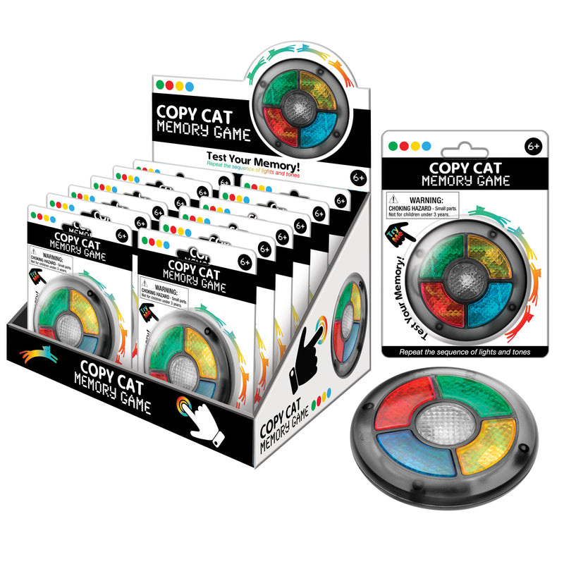 Emery Jensen Copy Cat Memory Game pack of 12, educational board and card game for kids with colorful animal images.