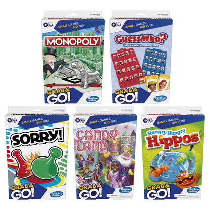 Emery Jensen Grab&Go game featuring a compact board and card game set for quick, fun gameplay.