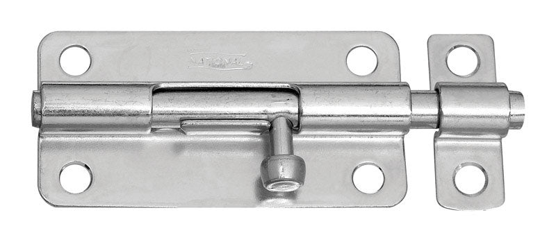 Emery Jensen 4-inch zinc-plated barrel bolt for secure door and gate fastening, showing the bolt and mounting hardware.
