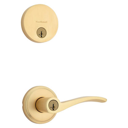 Emery Jensen Deadbolt Metal KW1 SB bolt for security, shown in a close-up image highlighting its sturdy metal construction.