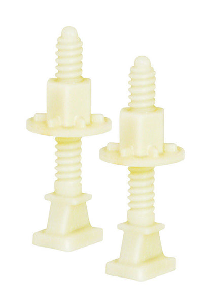 Emery Jensen closet bolt nylon 2.5-inch, 2-pack, bathroom fixture hardware for secure toilet installation.
