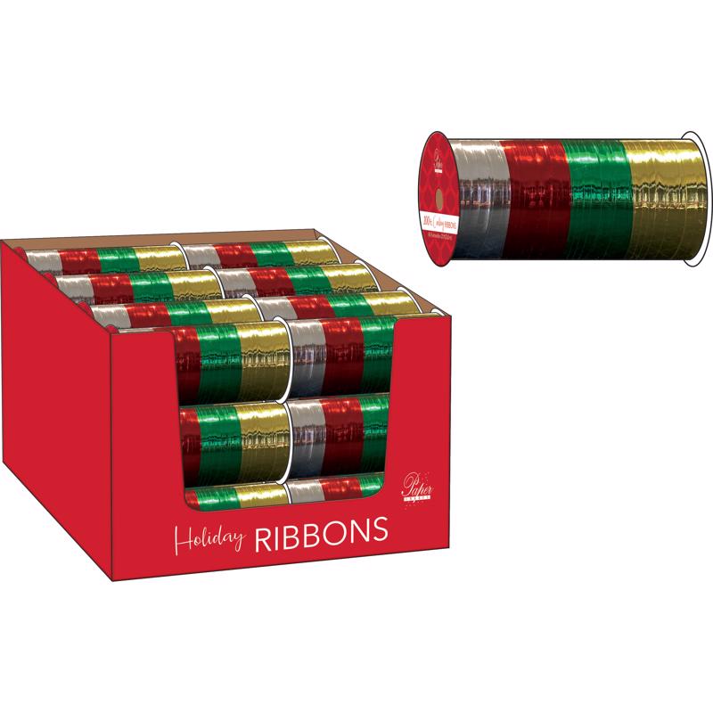Assorted curling ribbons pack of 24 by Emery Jensen, colorful decorative bows and ribbons for gift wrapping and crafts.
