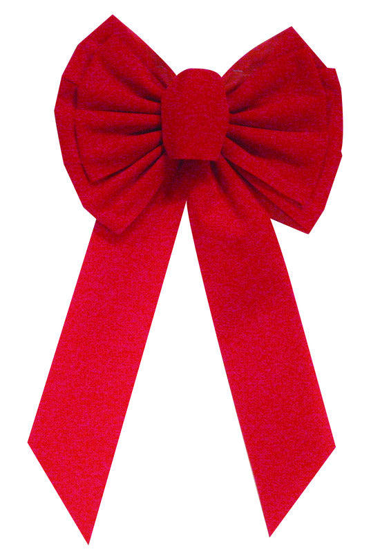 Red velvet bows from Emery Jensen, 11-inch pack of 12, perfect for gift wrapping or decorations, featuring soft velvet texture.