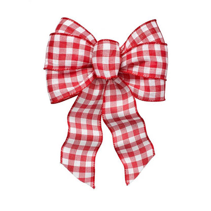 Emery Jensen gingham bow in pink, part of CMAS BOW GINGHAM PLD WRD collection, featuring a classic ribbon design for gift wrapping or decoration.