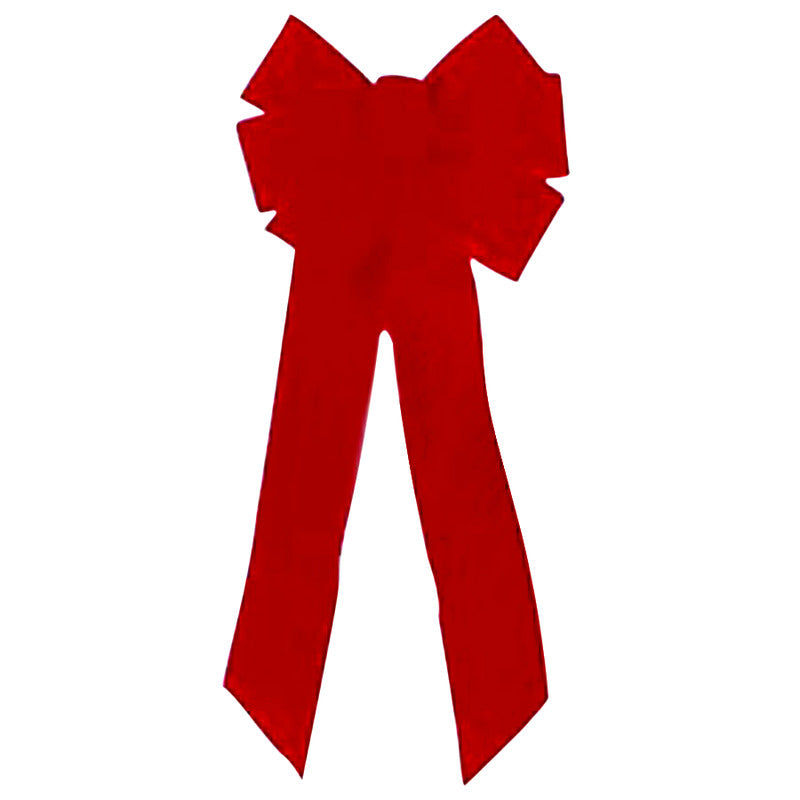 Set of 12 red 22-inch CMAS indoor bows by Emery Jensen, ideal for gift wrapping and decoration.