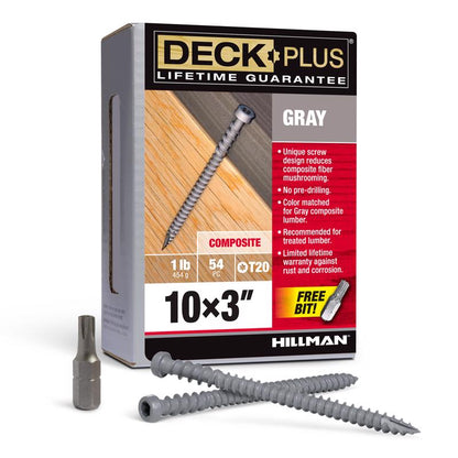 Emery Jensen boxed 1lb CMP screw 10x3 inches in gray, suitable for construction and woodworking projects.