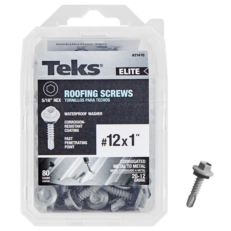 ROOFNG SCRWS #12X1" 80PK