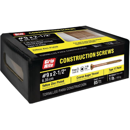Box of Emery Jensen Star Screw #9x2.5 inches, 1 lb, featuring metal screws with star drive for fastening projects