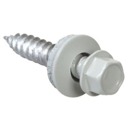 Emery Jensen boxed #9x1.5-inch white wood screws, 1-pound package, metal construction, suitable for woodworking projects