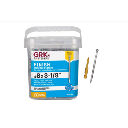 TRIM SCREWS #8 x 3-1/8"L
