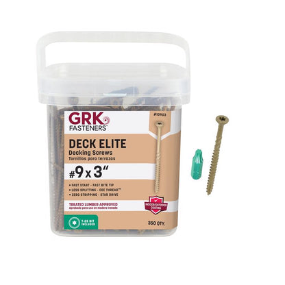 WOOD SCRW DE #9X3" 350PK