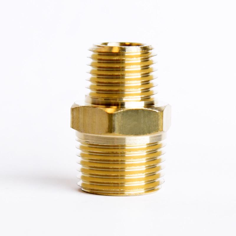 HEX NIPPLE 3/8"X1/4" MPT - Pack of 5