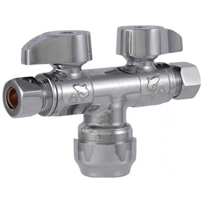 DUAL S/o VALVE 1/2X3/8"