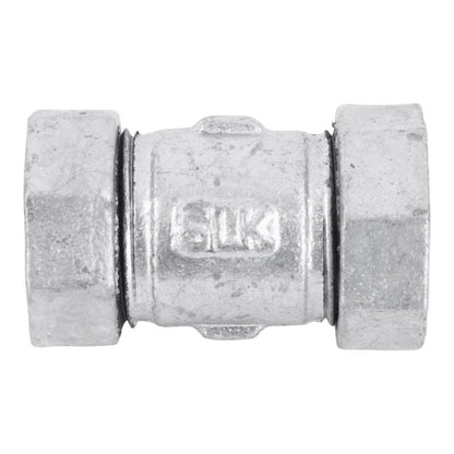 Emery Jensen bronze malleable coupling, 1/2 inch by 3 inches, for plumbing connections, shown in the product image.