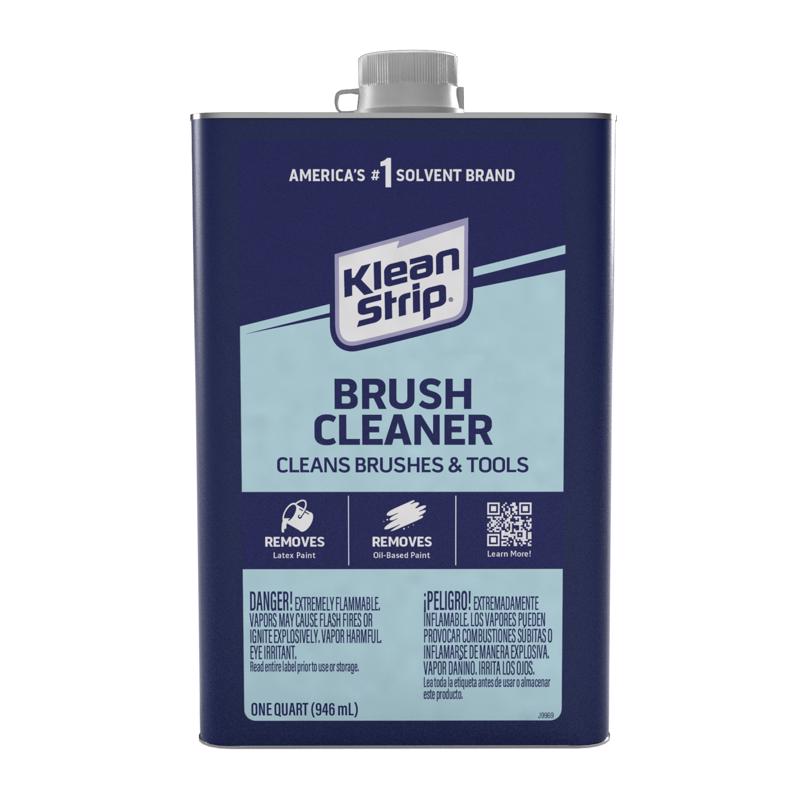 Six Emery Jensen brush cleaner cans, 1 quart size each, for cleaning paint brushes and tools.