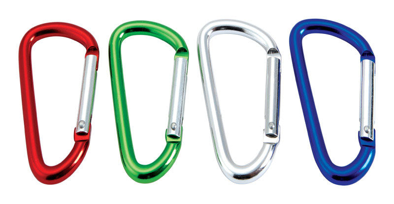 Emery Jensen bucket program carabiner hooks, 2-1/2 inch, pack of 40, durable metal clips for securing tools or gear.