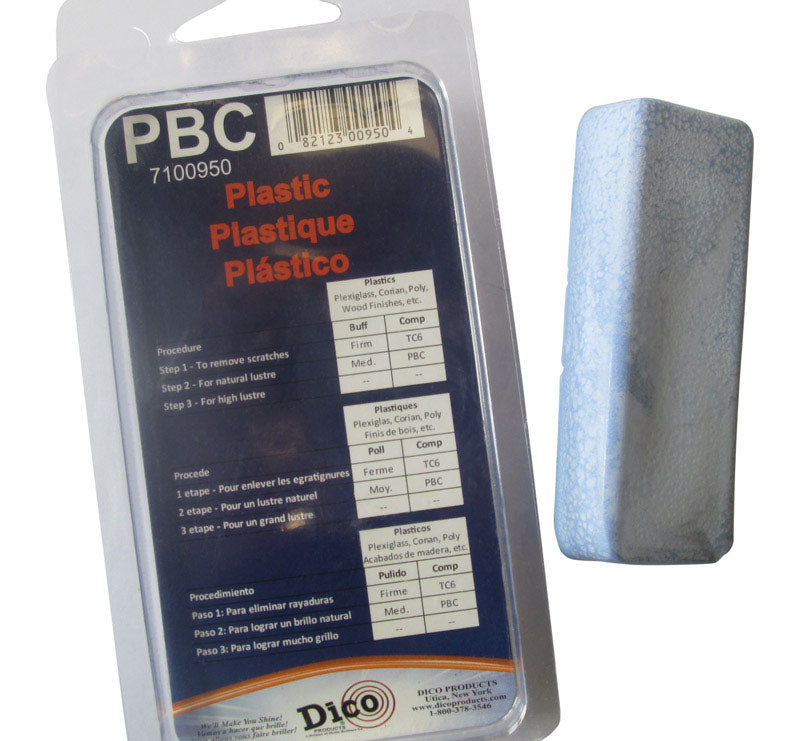 Emery Jensen buffing compound in a 4 oz plastic container, used for polishing and buffing surfaces.