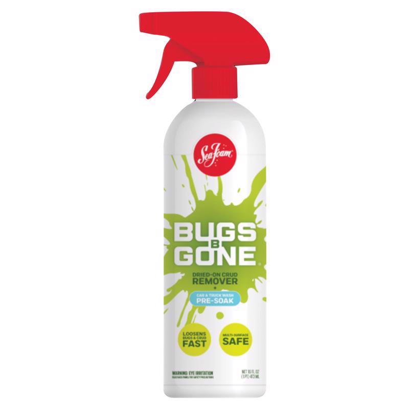 Emery Jensen bug and tar remover liquid in a 16oz bottle, designed for cleaning vehicle surfaces from bugs and tar.
