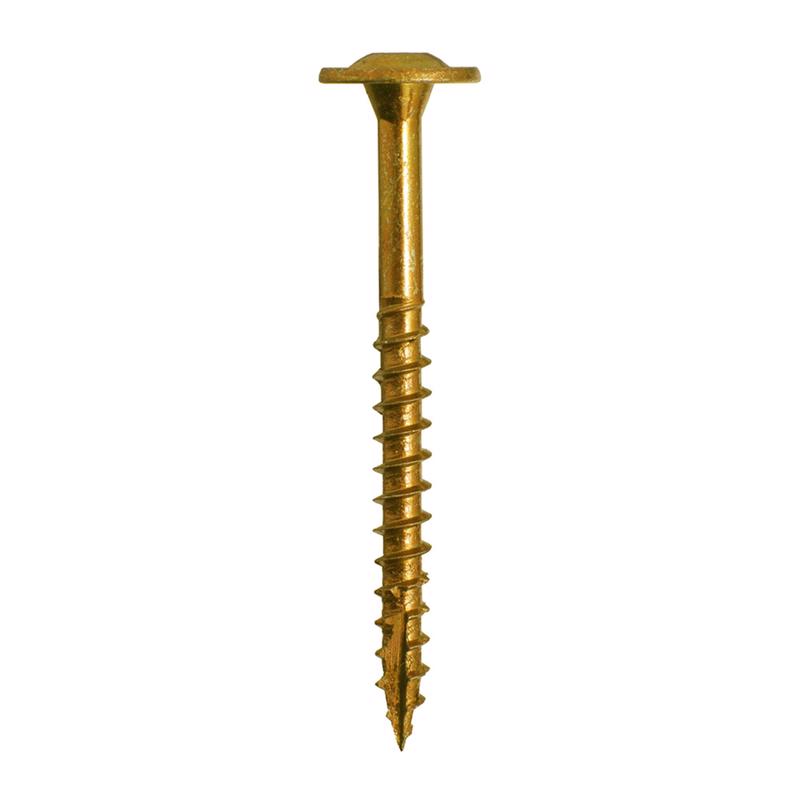 Emery Jensen bulk 25lb box of #8x1.5 inch cabinet screws, metal fasteners for woodworking or furniture assembly.