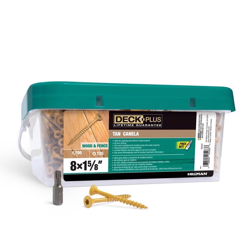 Emery Jensen bulk 25lb box of D Screw 8x1.625 inches, zinc-coated construction fasteners, ideal for heavy-duty projects