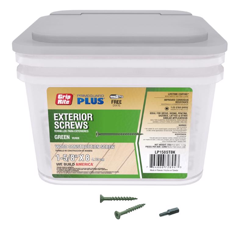 Emery Jensen DCK screw strip, 1-5/8 inch length, 25-pound bulk box, steel construction for heavy-duty fastening