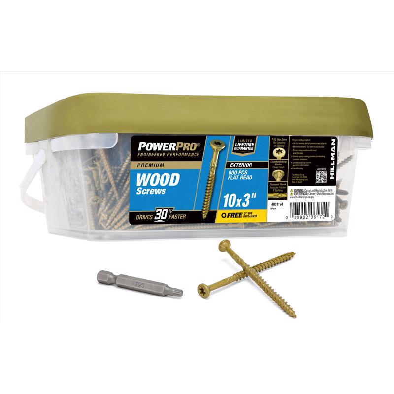 Bulk 25lb box of Emery Jensen 10x3 inch stainless steel screws for 8Keg applications, shown in a white container.