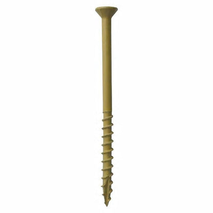 Emery Jensen bulk 25lb box of tan screw strips, 9x2.5 inch size, for construction and fastening projects.