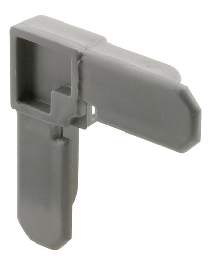 Emery Jensen corner screen in gray plastic for bulk backroom storage, 3/8-inch size, suitable for shelving or panel protection.