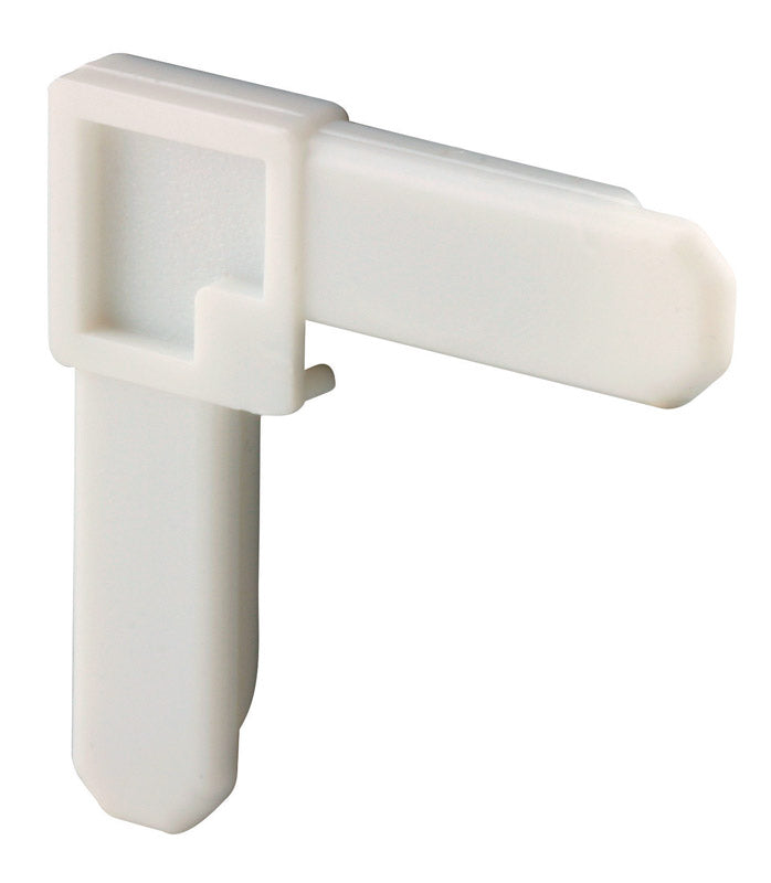 Emery Jensen corner screen in white, 5/16 inch nominal size, shown in a bulk backroom storage setting.