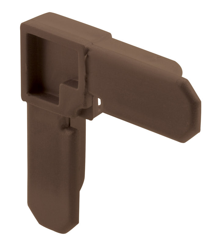 Emery Jensen bulk CRNR SCRN 3/8-inch plastic bronze corner screen for backroom storage or shelving applications.