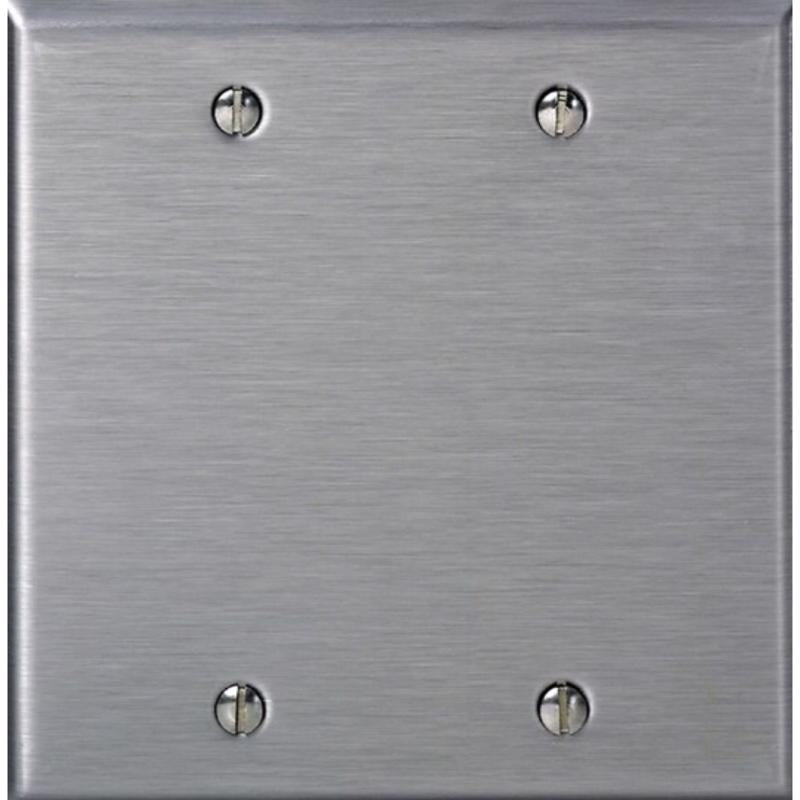 WALL PLATE BLNK SS 2GANG