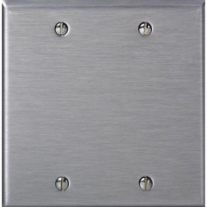 WALL PLATE BLNK SS 2GANG