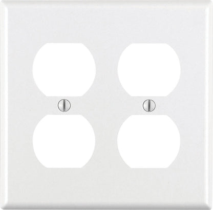 RECEPTACLE WALLPLATE2GWH - Pack of 25
