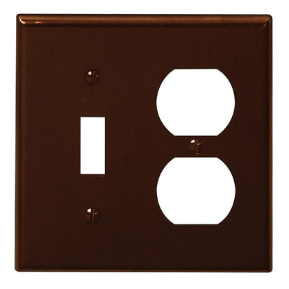 WALLPLAT Swtch/outlt BRN