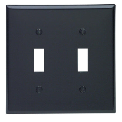 WALLPLATE 2G STD TOG BLK