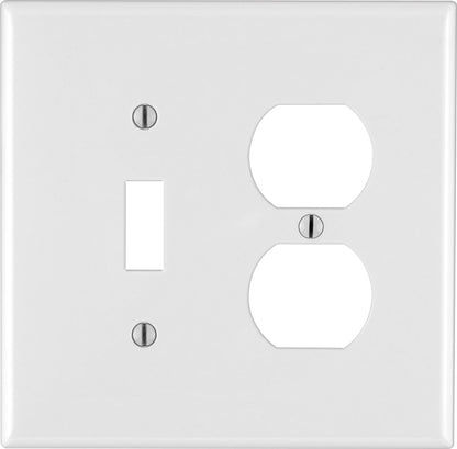 WALLPLTE Dpl/togle 2G WH