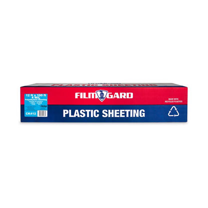 Emery Jensen clear bulk polyethylene film, 4 mil thickness, 12x100 feet roll for packaging and protective use.