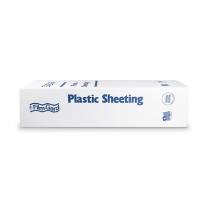 Emery Jensen clear bulk poly film, 4 mil thick, 20x100 feet roll, used for packaging and protective wrapping.