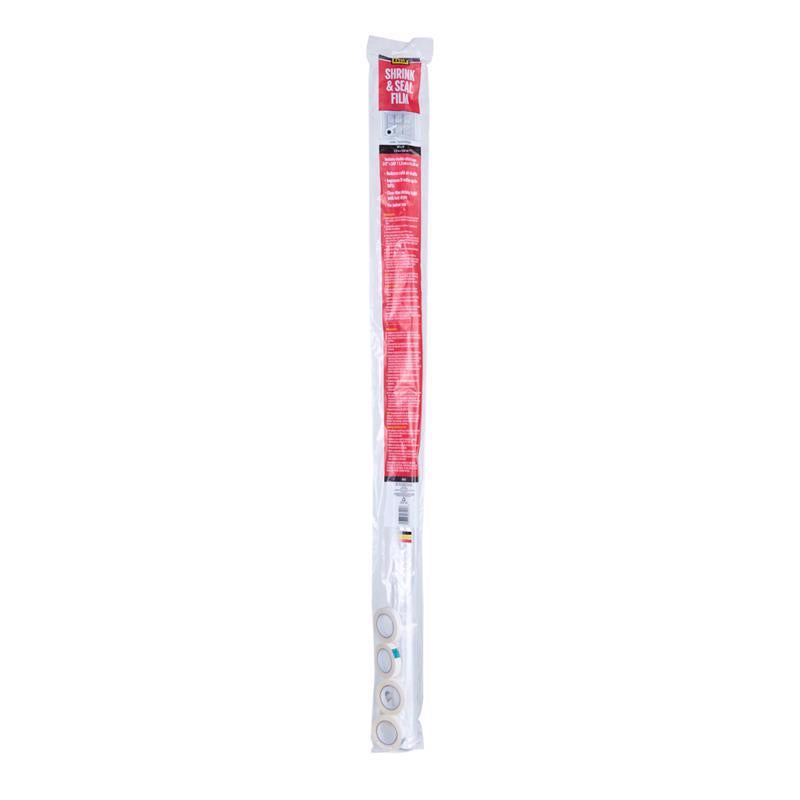 Emery Jensen bulk window shrink film measuring 7ft by 25ft, used for window insulation and weatherproofing.