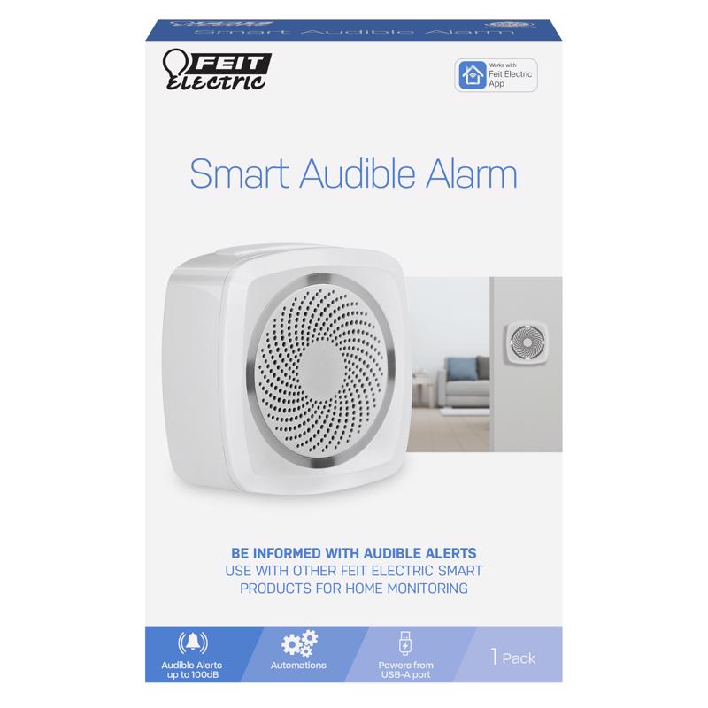 Emery Jensen SMRT ADBL alarm wireless buzzer in white, designed for alert and notification applications.
