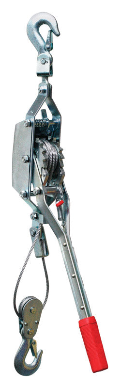 Emery Jensen 2-ton cable puller with handle and cable spool for heavy-duty lifting and pulling tasks.