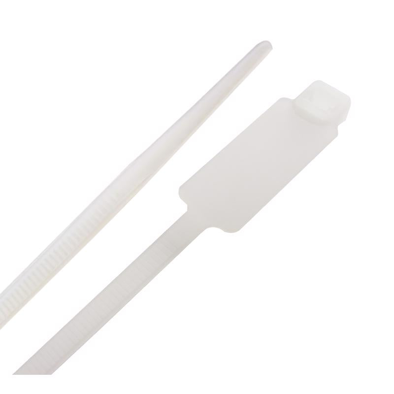 CABLETIE W/tag 8"50#wht