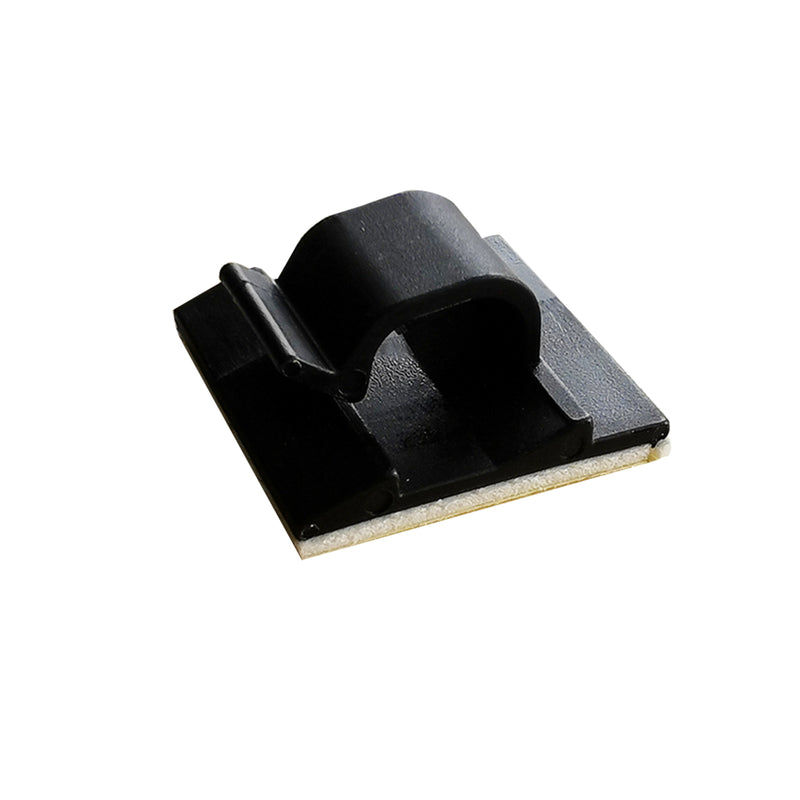 Black CLIP KWIK 3/4-inch cable ties from Emery Jensen in a pack of two, suitable for secure cable management and bundling.