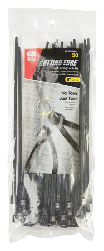Self-cut CBLTIE 8"BLK50