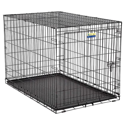 Medium Emery Jensen dog crate measuring 36x23x25 inches, shown as a sturdy cage for pet safety and containment.