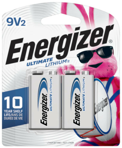BATTERY LITHIUM 9V 2PK