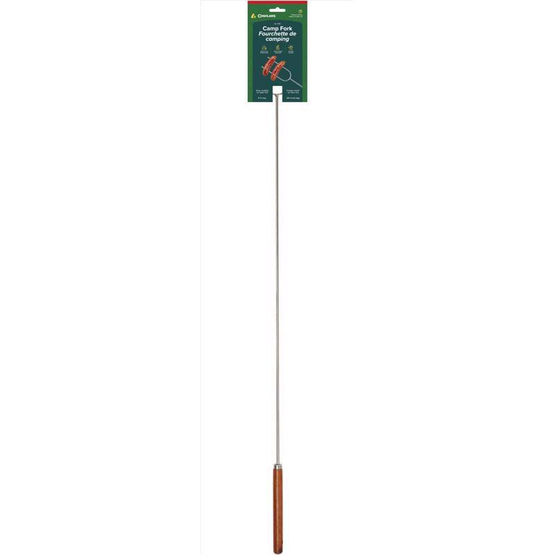 Emery Jensen 41-inch camping fork, a durable camping accessory with a sturdy handle and metal tines for outdoor cooking and eating.